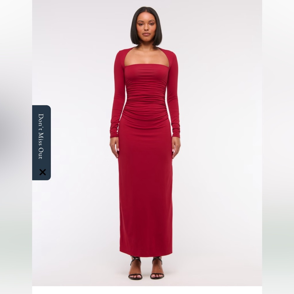 Abercrombie & Fitch Burgundy Long Sleeve Dress